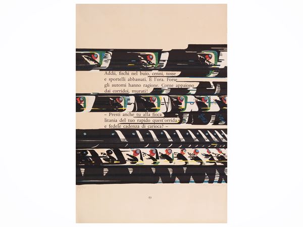 Titina Maselli : Leggendo Montale 1978  - Auction Collectible Graphics - Maison Bibelot - Casa d'Aste Firenze - Milano