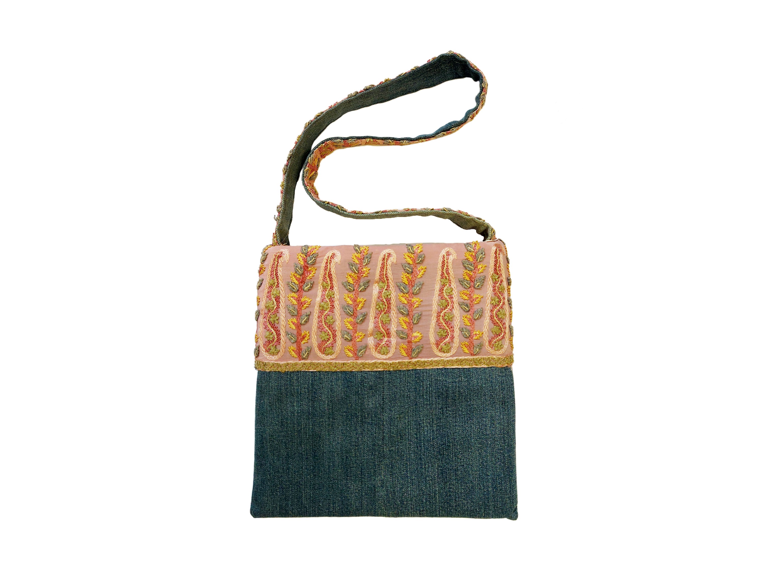 Borsa a bustina in denim