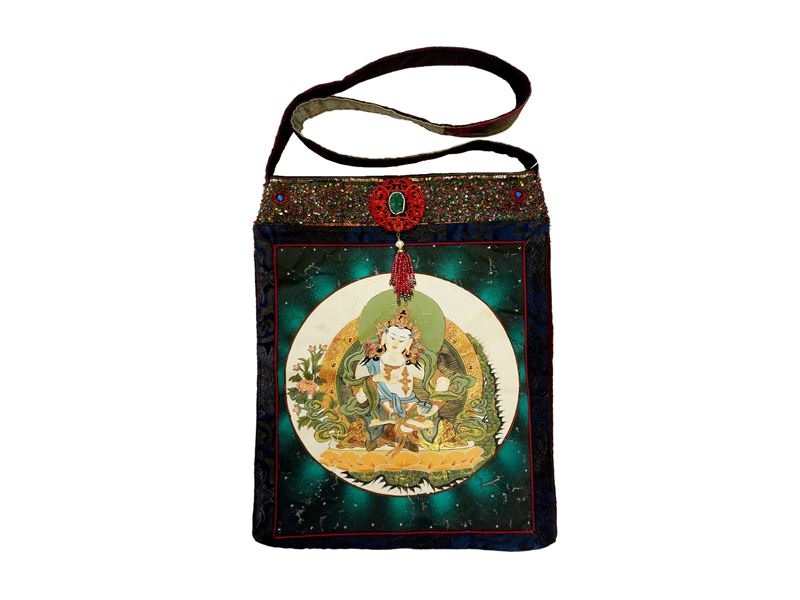 Shopper gioiello in seta bordeaux