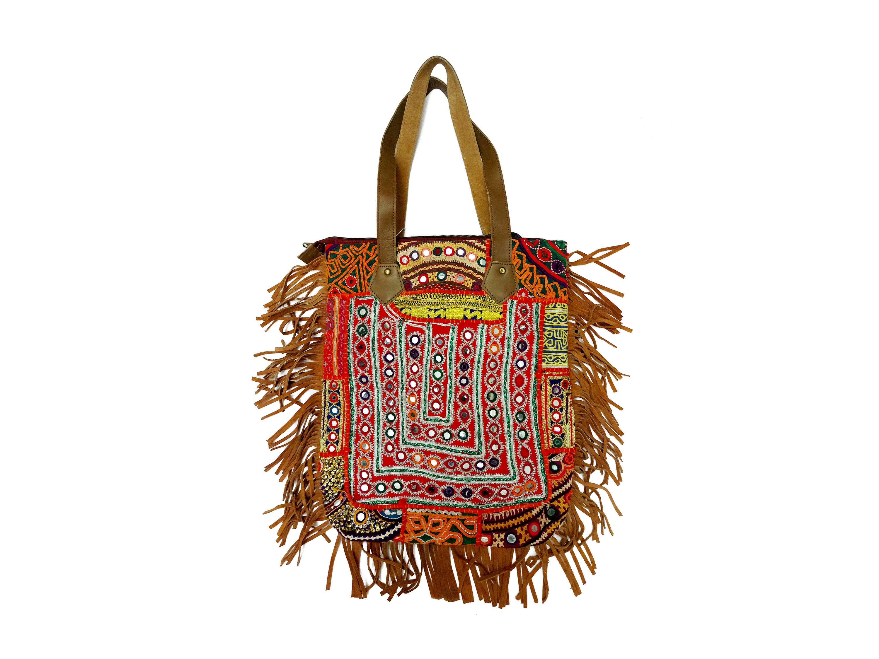 Roberta Balsamo, Grande shopper in patchwork etnico con chiusura a zip