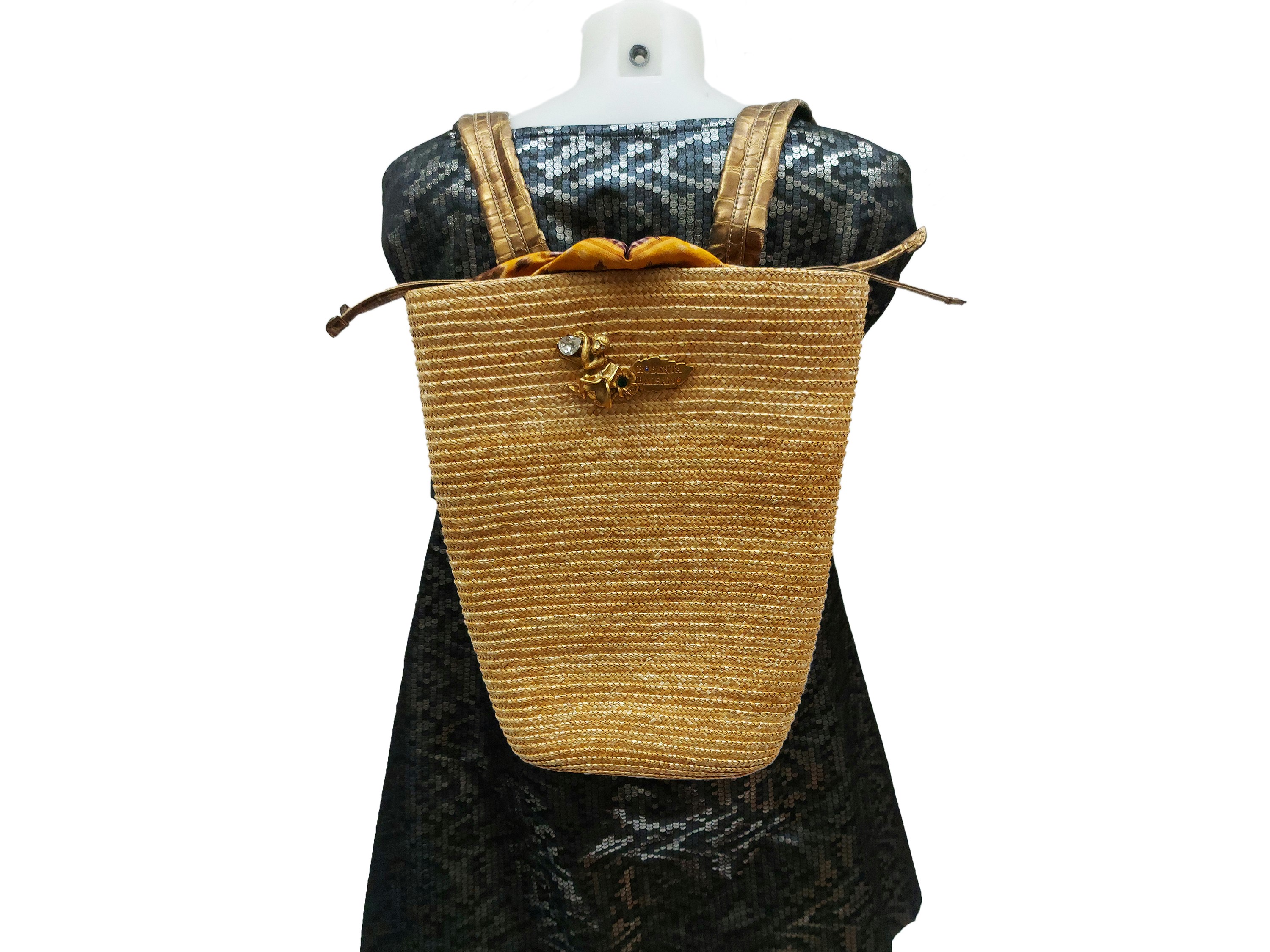 Zaino in paglia naturale