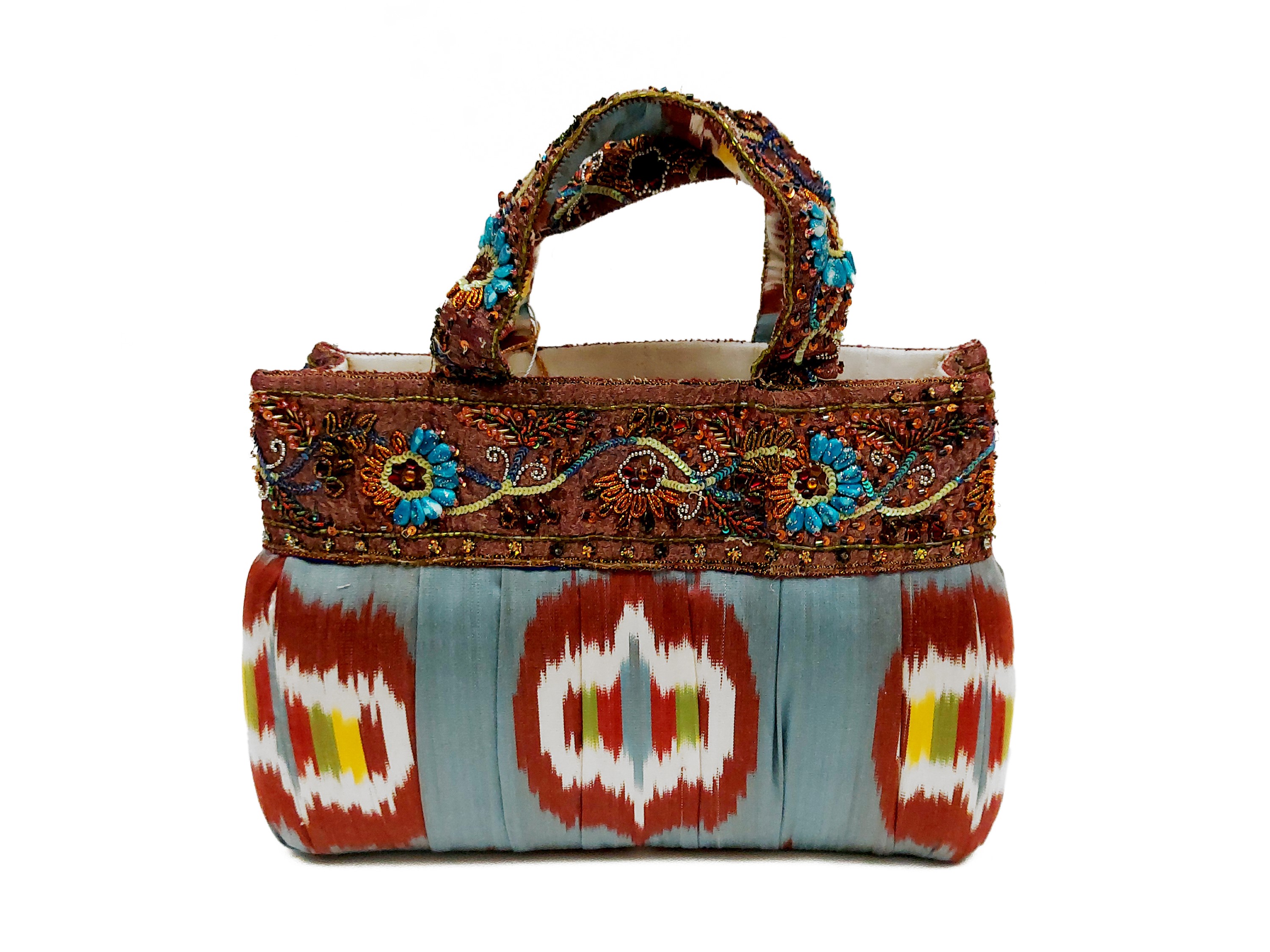 Borsa gioiello in seta indiana fantasia