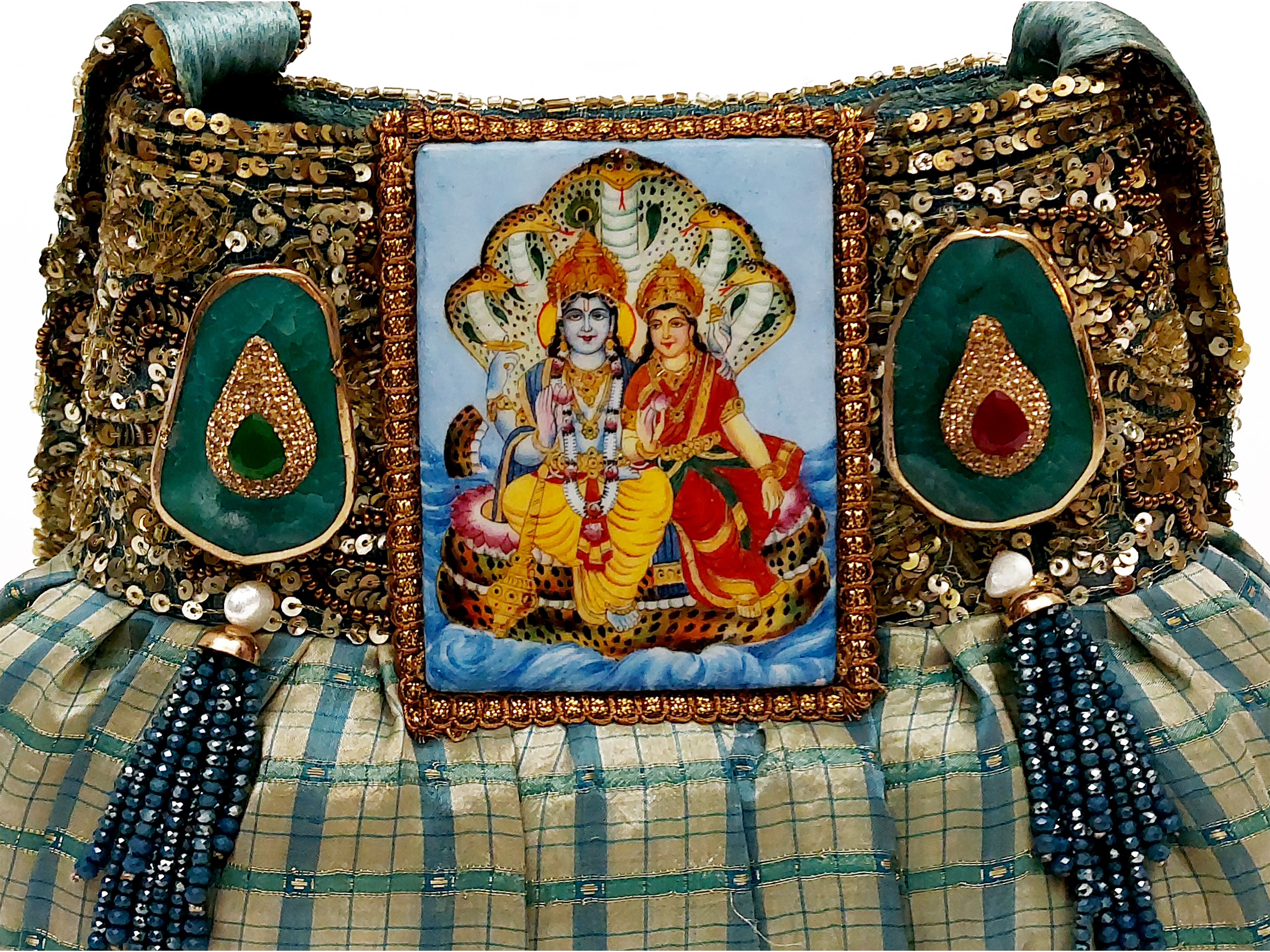 Borsa gioiello in seta indiana