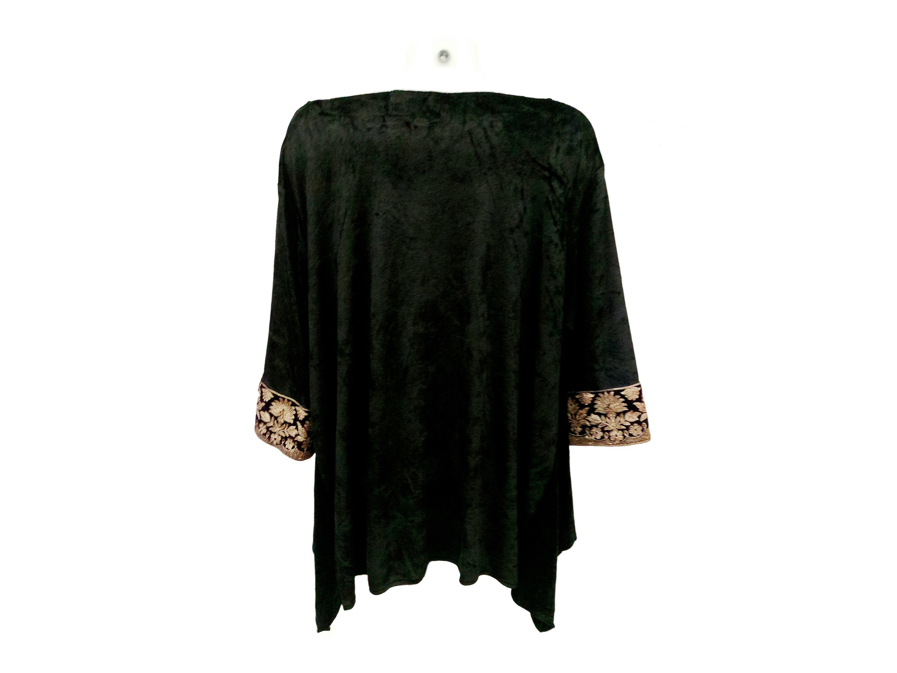 Blusa in velluto nero