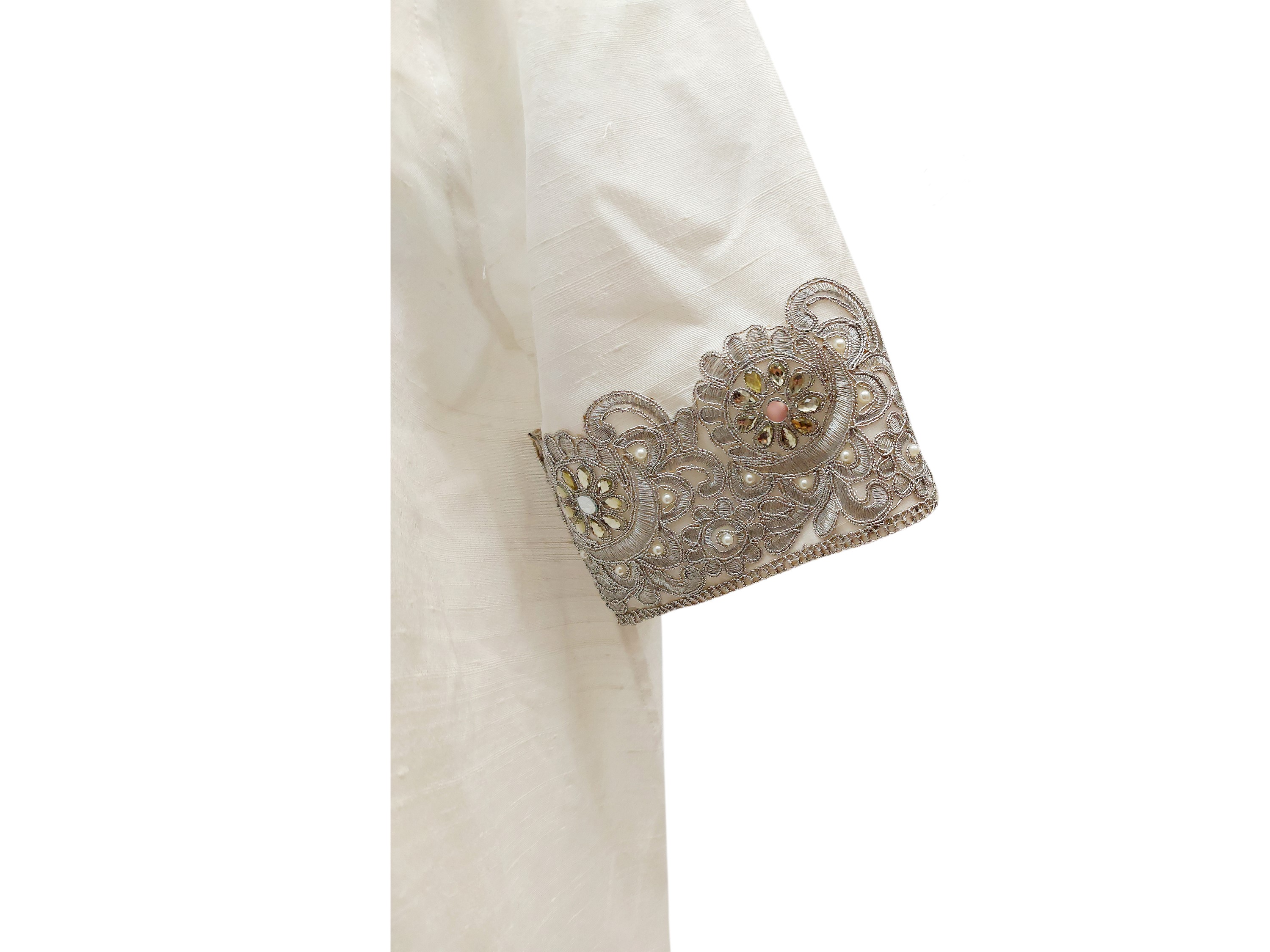 Camicia in shantung bianco