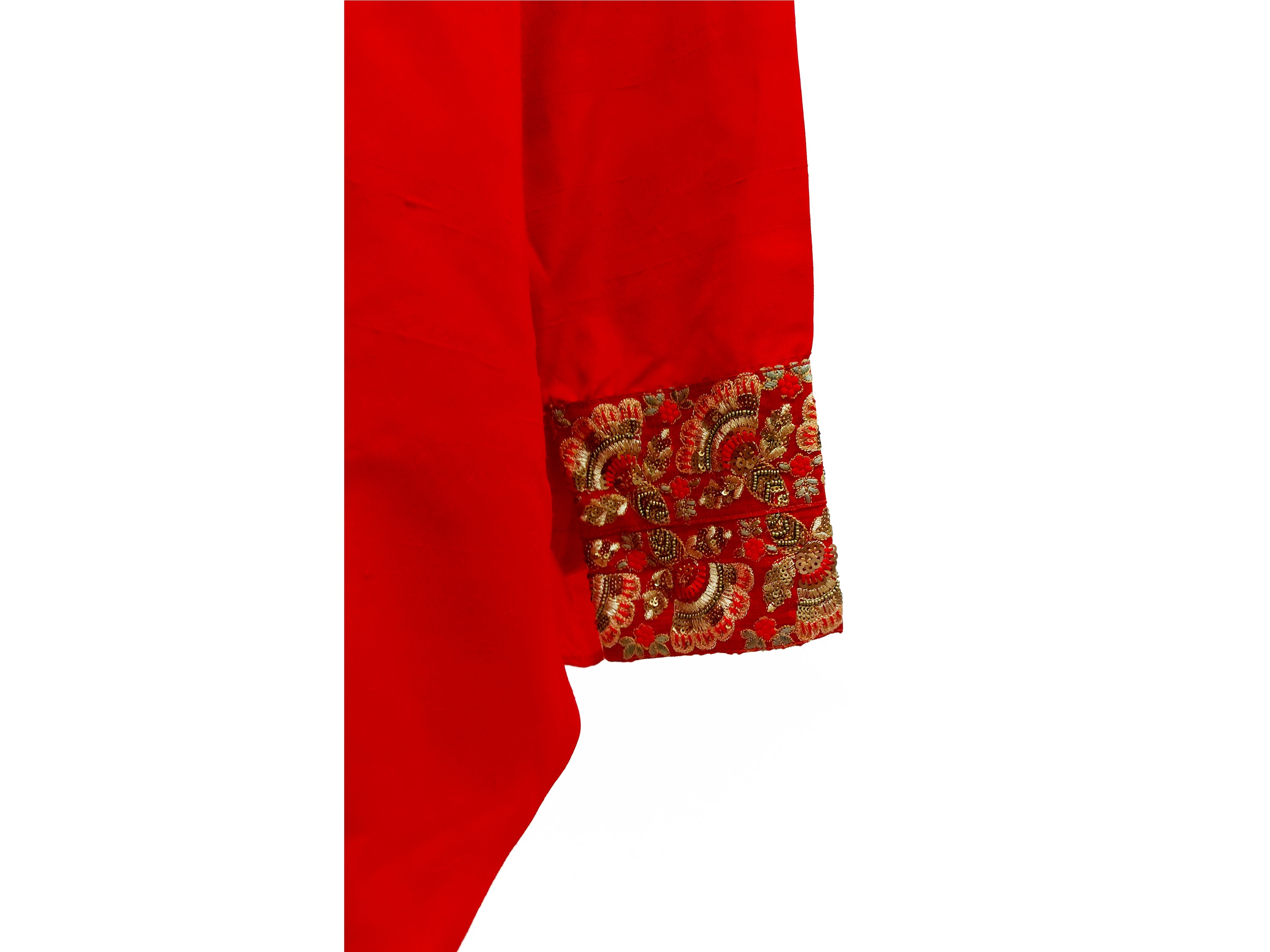 Camicia in shantung rosso