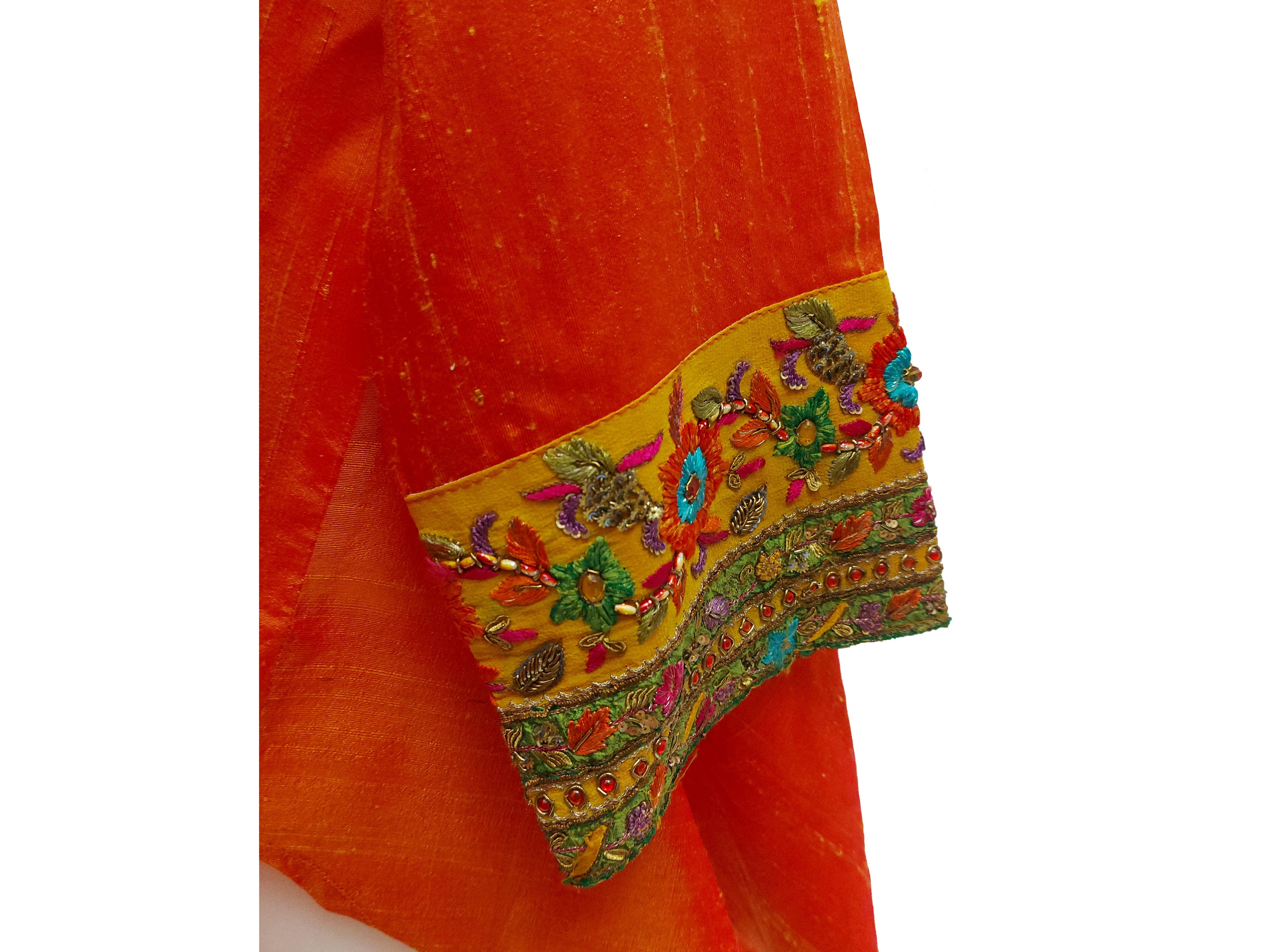 Blusa in shantung arancione