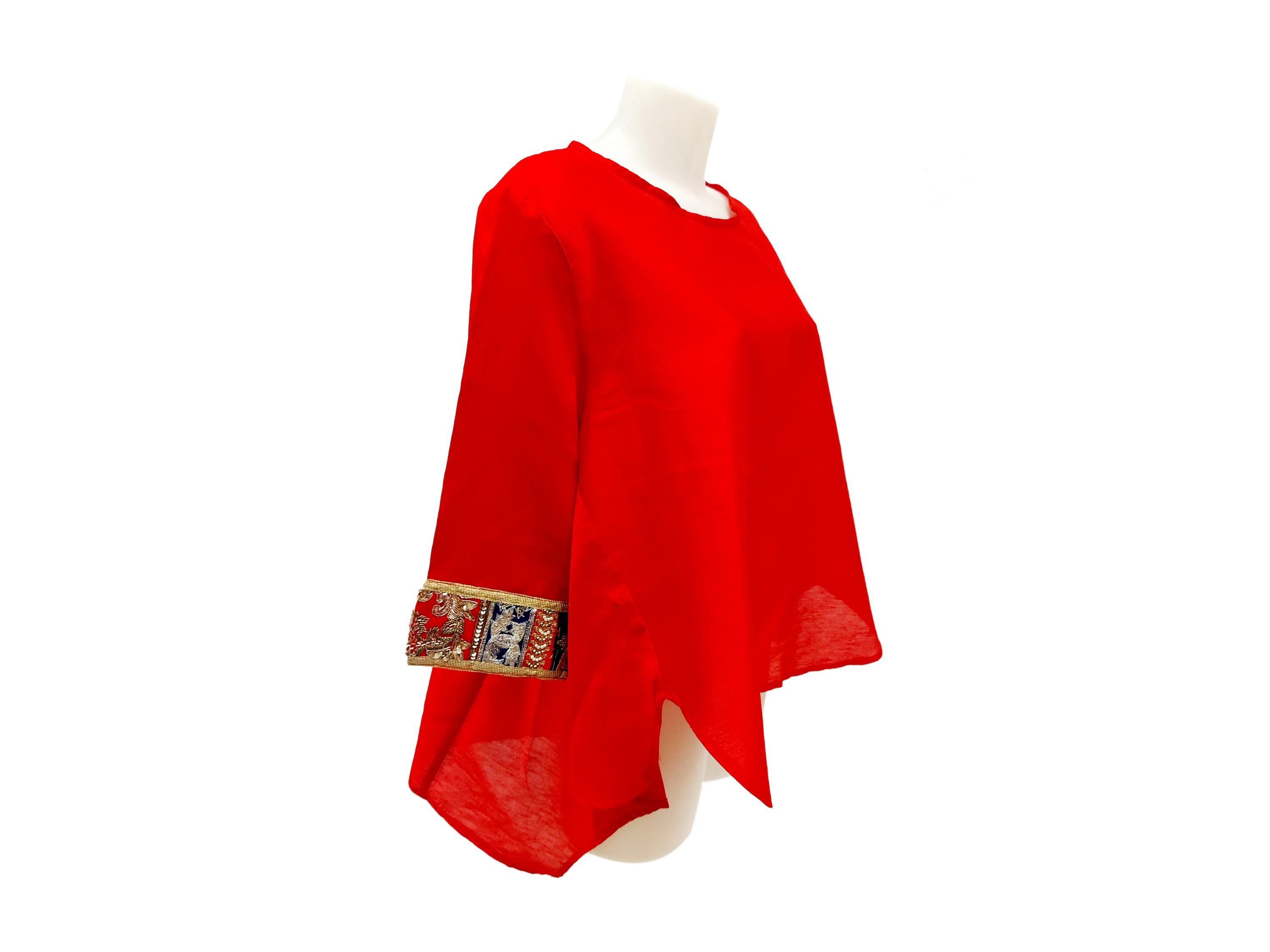 Blusa in shantung rosso