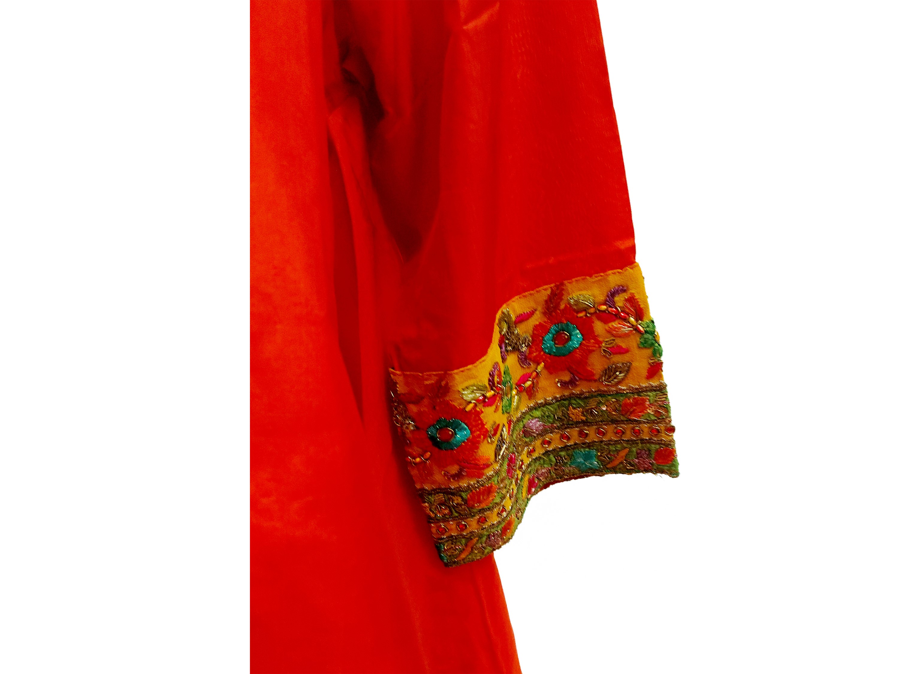 Blusa in seta arancione, pezzo unico artigianale