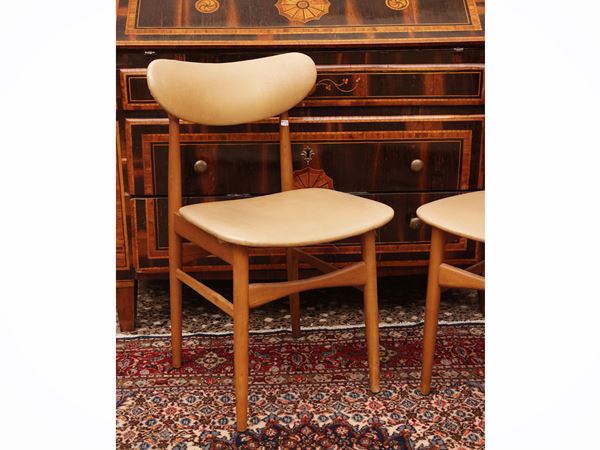 Series of four Danish chairs