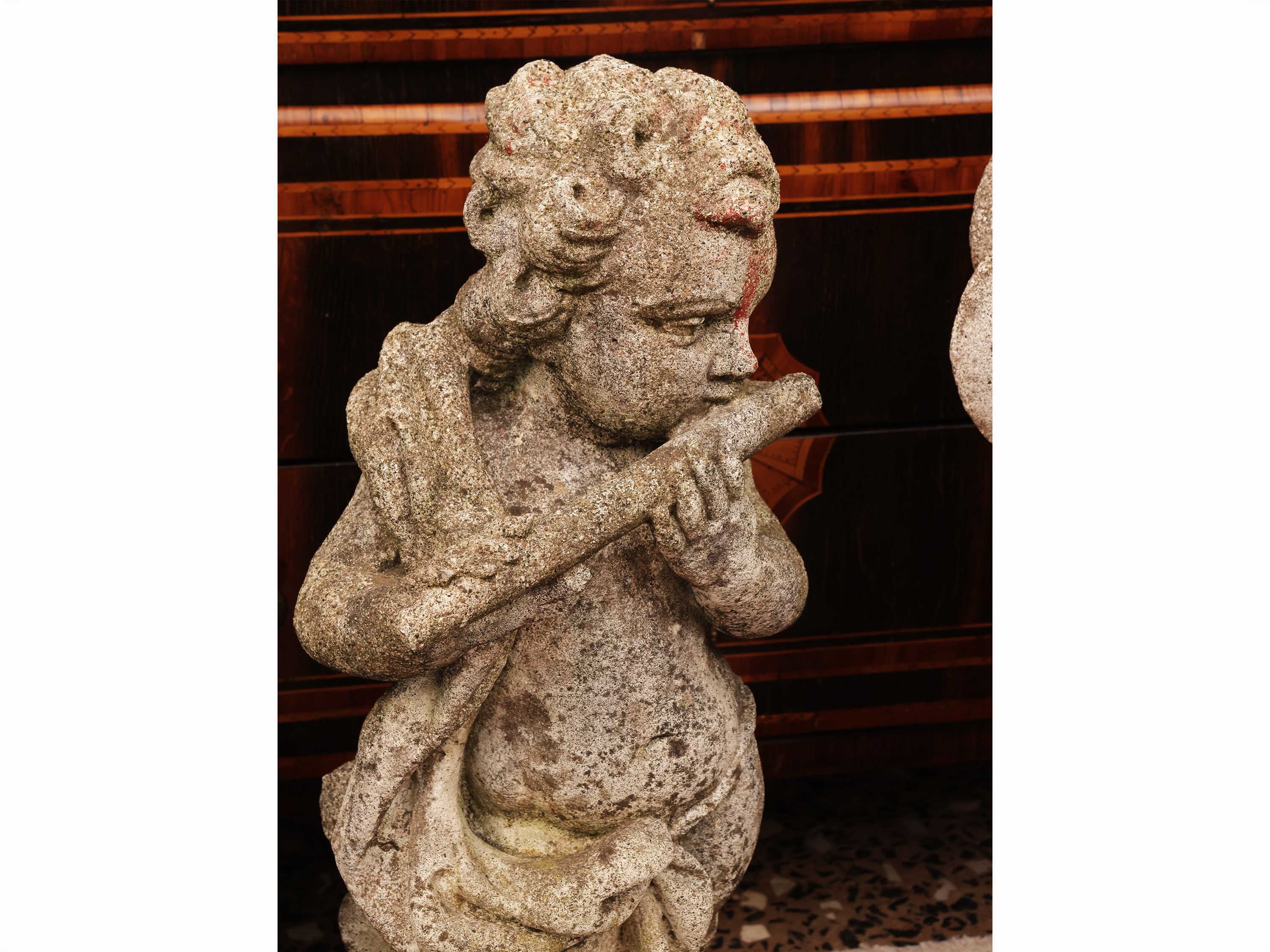 Coppia di amorini musicanti da giardino