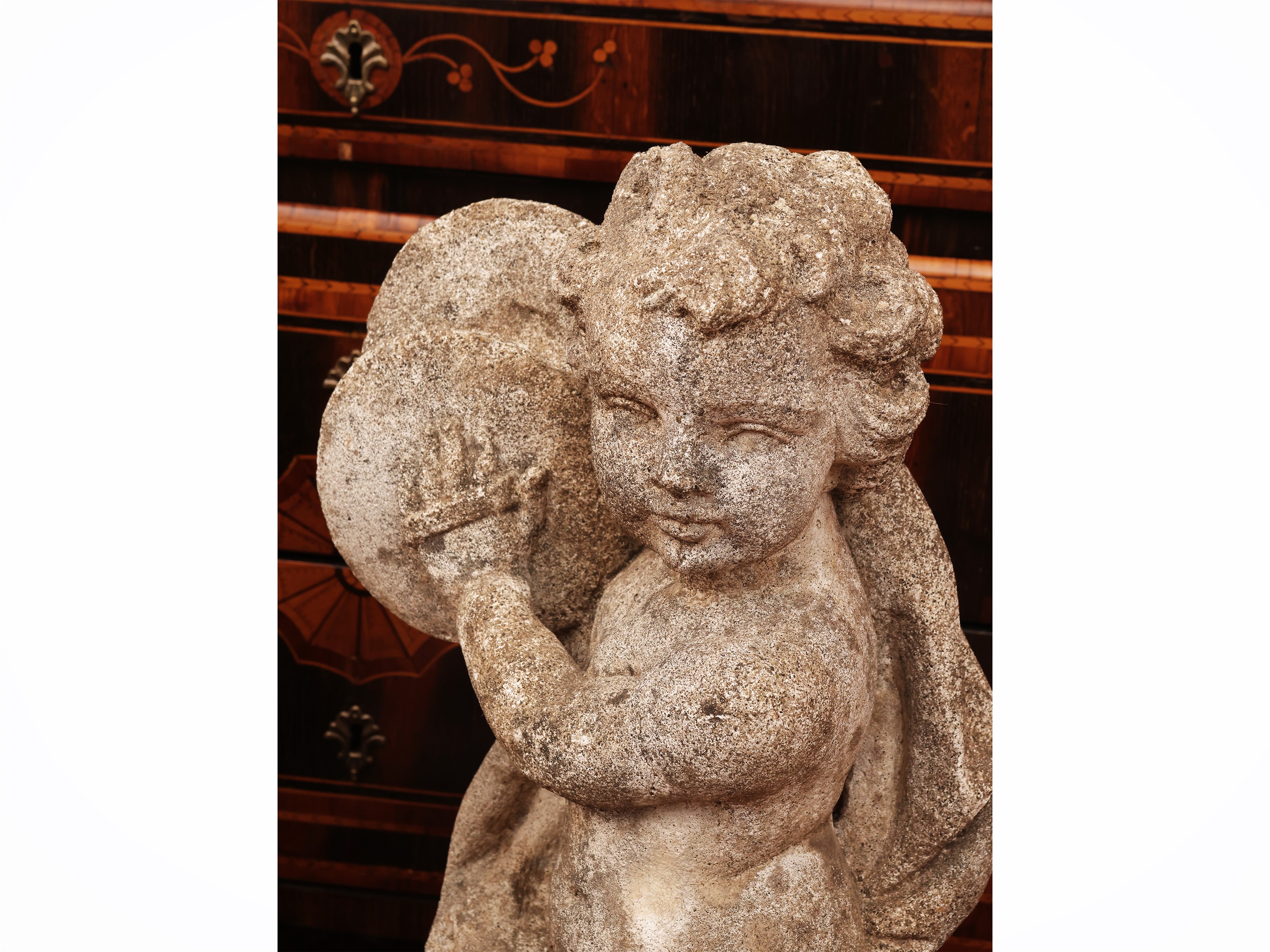 Coppia di amorini musicanti da giardino