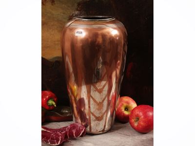Christofle, Vaso Art Deco in rame e argento