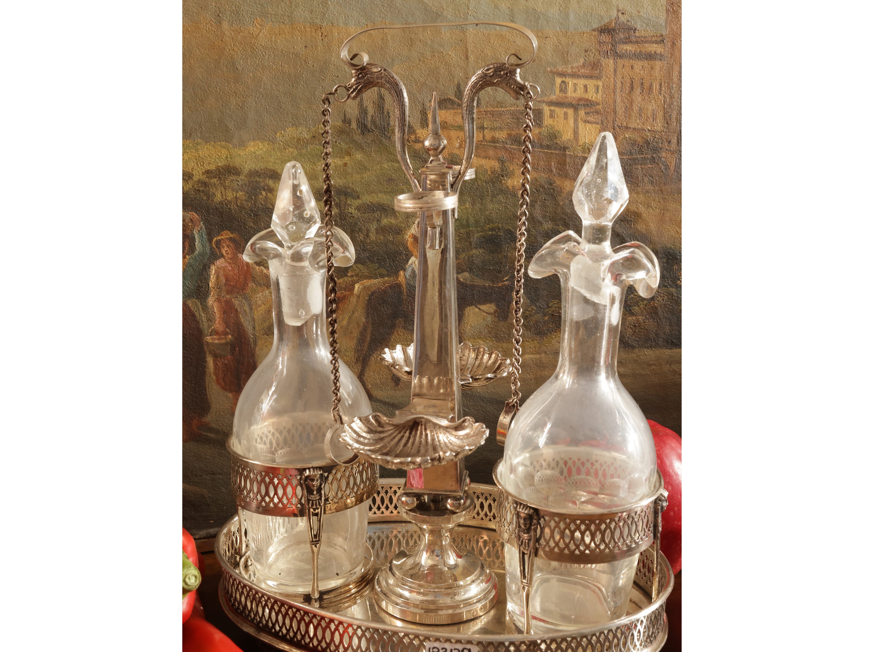 Oliera in argento Retour d'Egypte, Bartolomeo Valazza (operante dal 1759 al 1820)