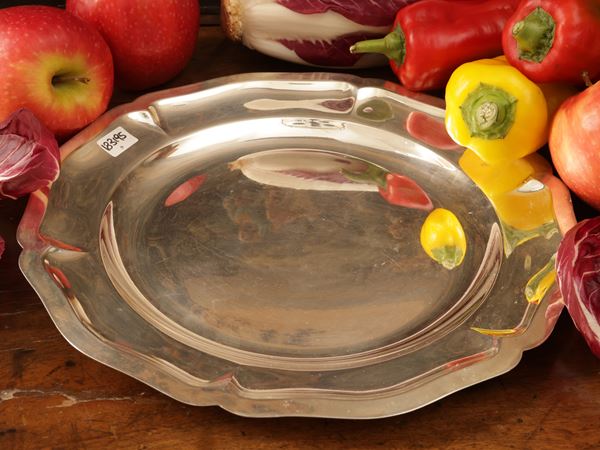 Piatto in argento, Società anonima Fabbrica Italiana Argenterie  (Milano, Anni Cinquanta)  - Asta Stile fiorentino - Maison Bibelot - Casa d'Aste Firenze - Milano