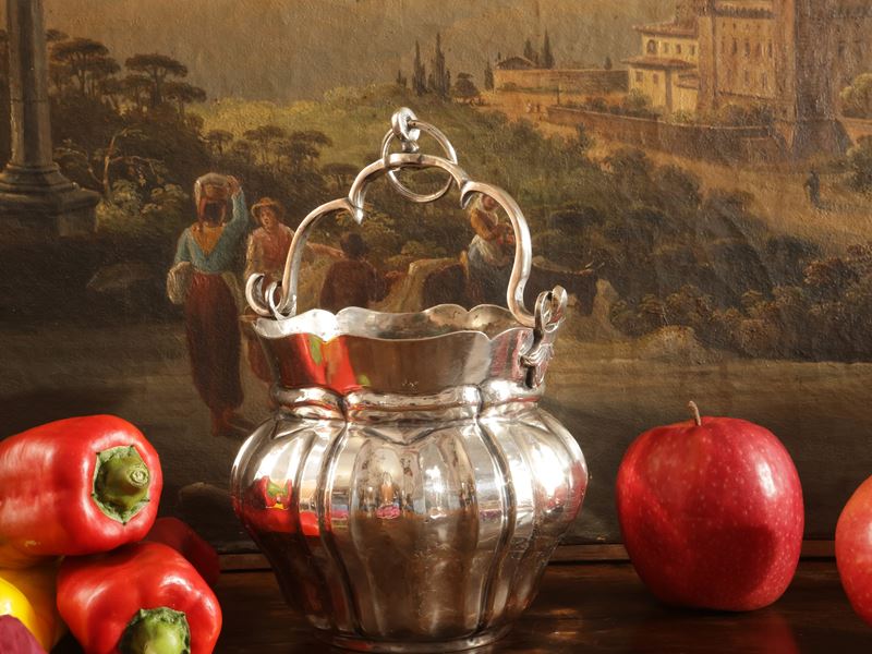 Secchiello liturgico in argento, probabilmente Petruzzi e Branca, Brescia