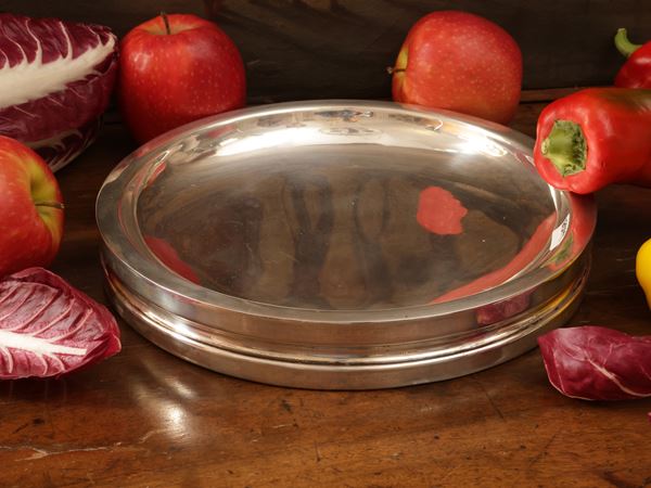 Circular silver tray, Antonio Francesco Cella  (Milan, early Seventies)  - Auction Florentine Style - Maison Bibelot - Casa d'Aste Firenze - Milano