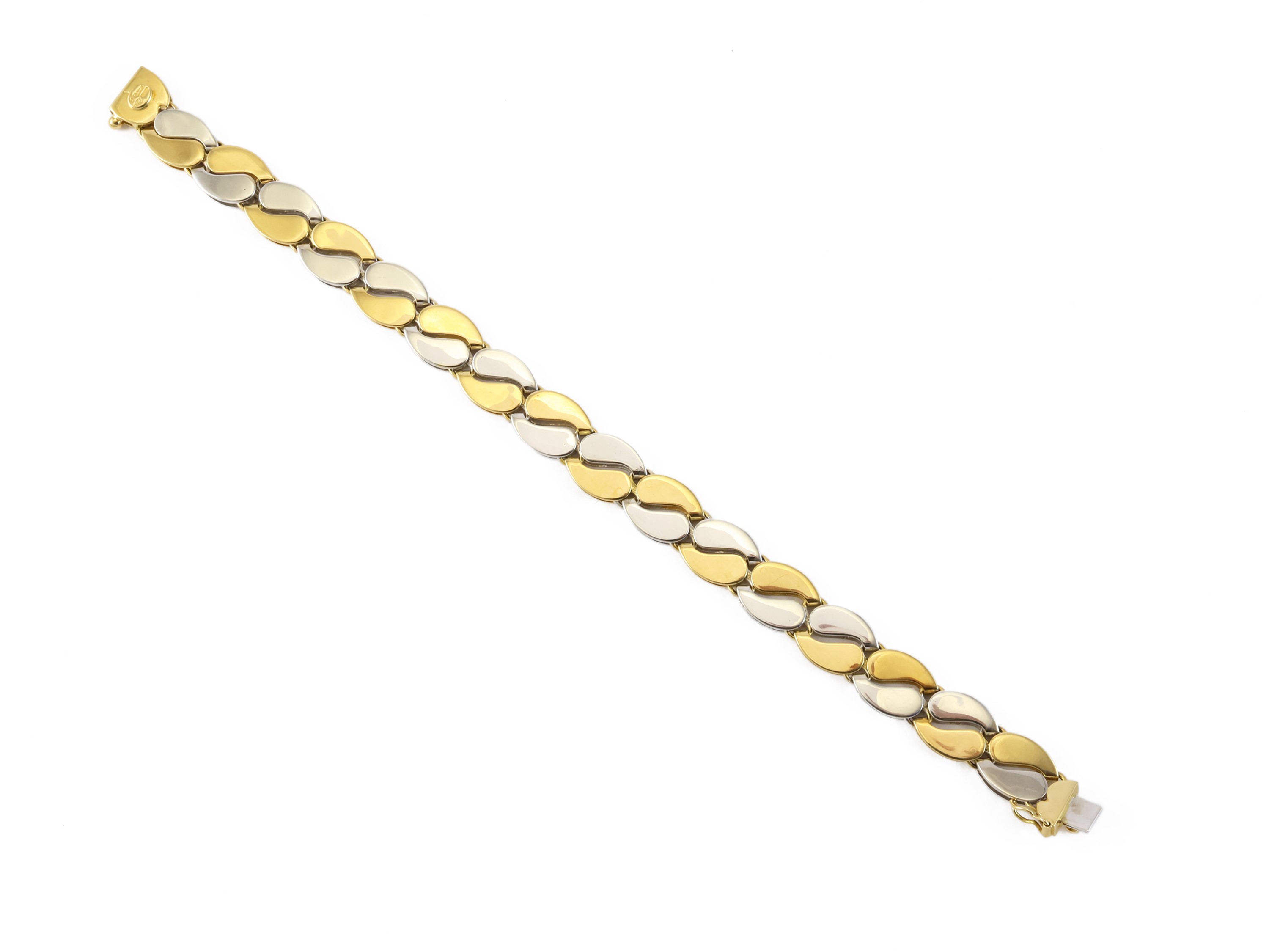 Chimento, Bracciale Double Face in Oro Giallo, Oro Bianco e Pavè di Diamanti