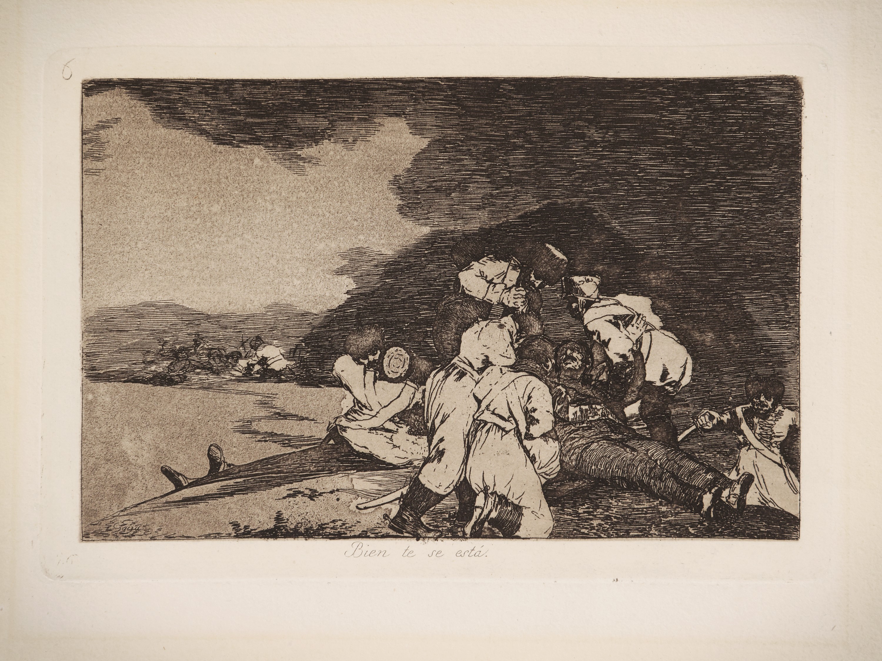 Francisco Goya - Bien te se está, incisione da 'Los Desastres de la Guerra'