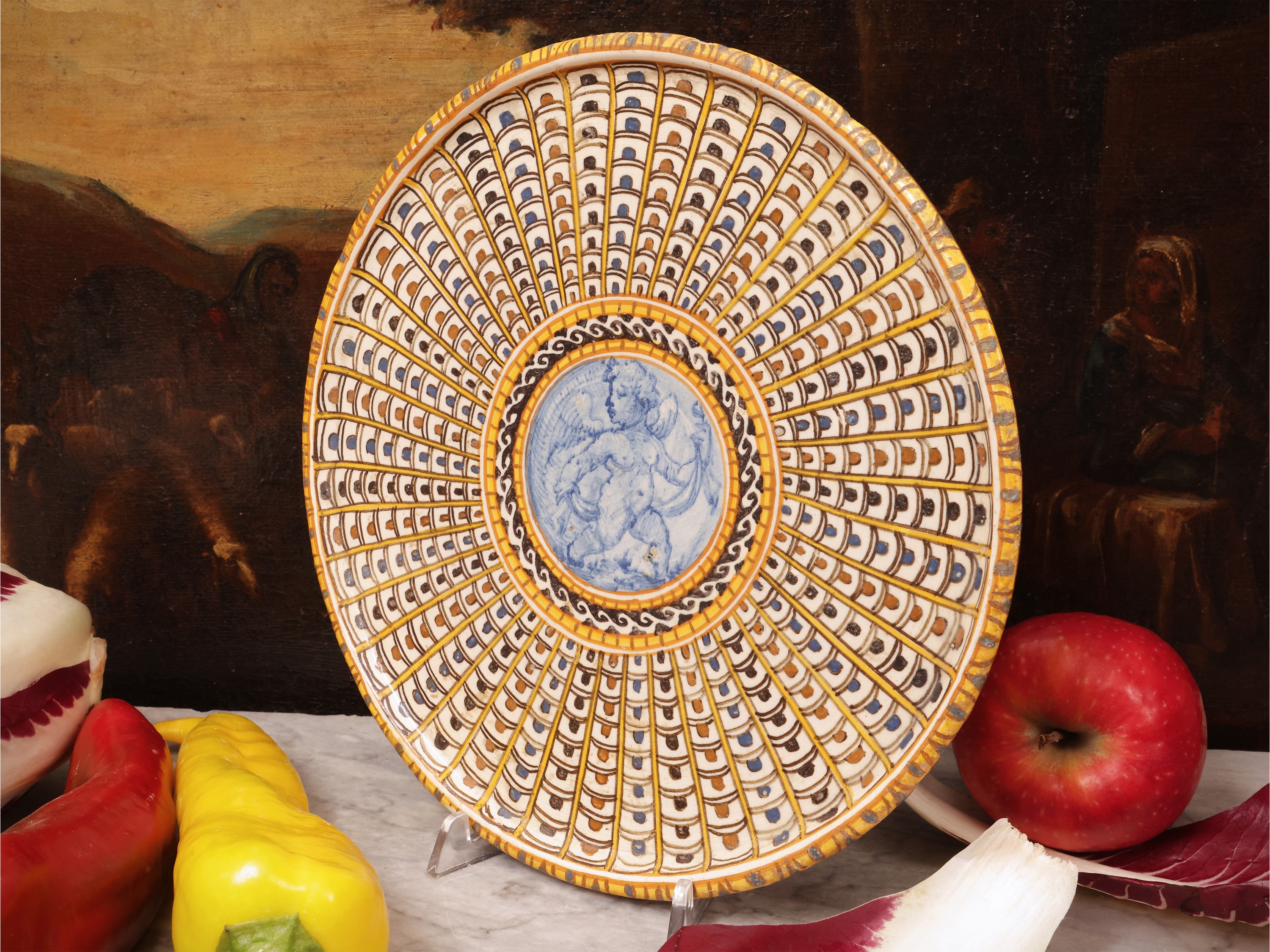Alzata in maiolica, Urbino, metà del XVI secolo