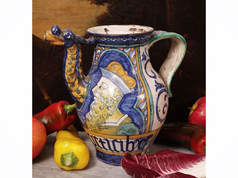 Bottega dei Pompei, Orciuolo da farmacia in maiolica