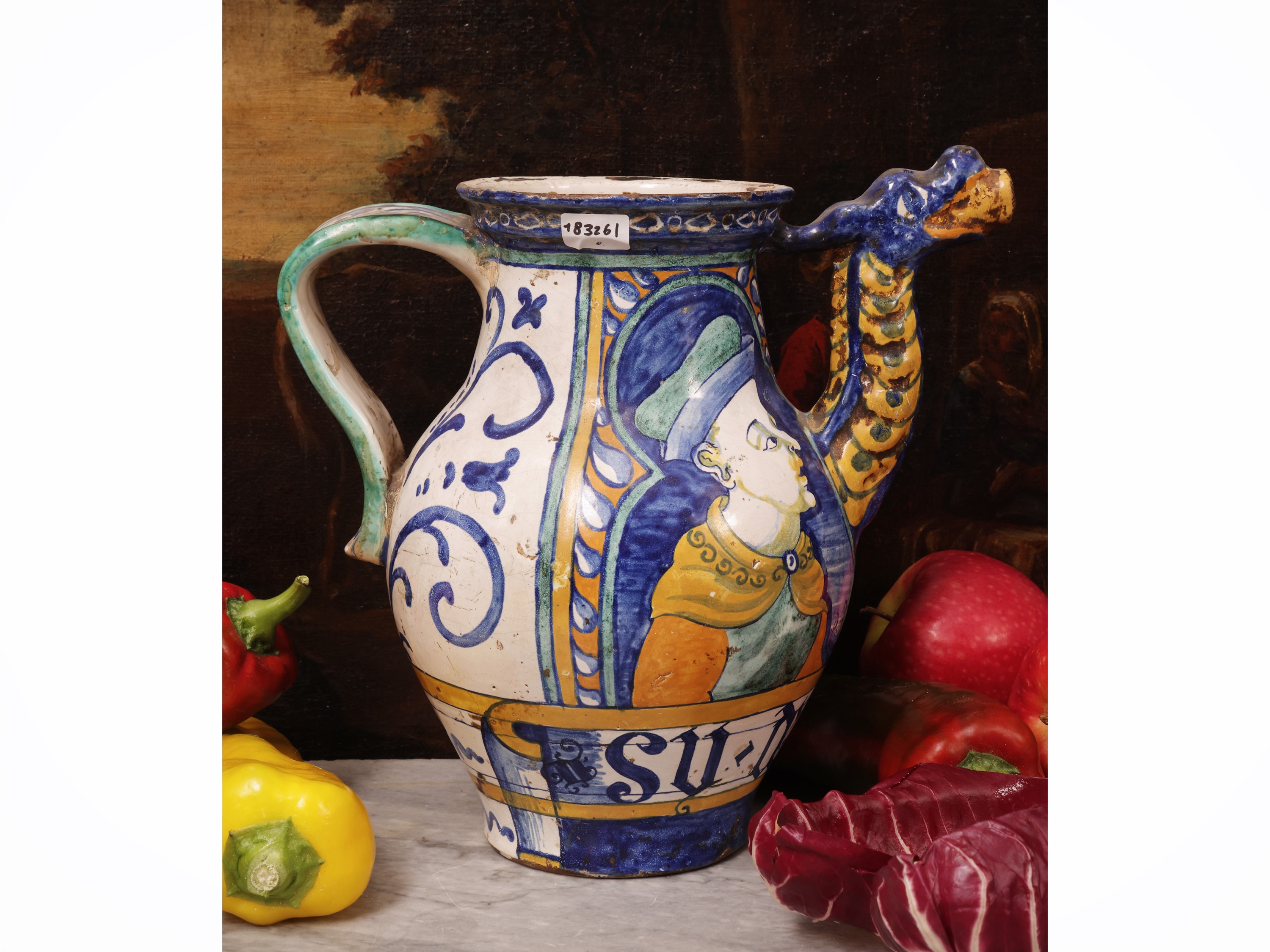 Bottega dei Pompei, Orciuolo da farmacia in maiolica