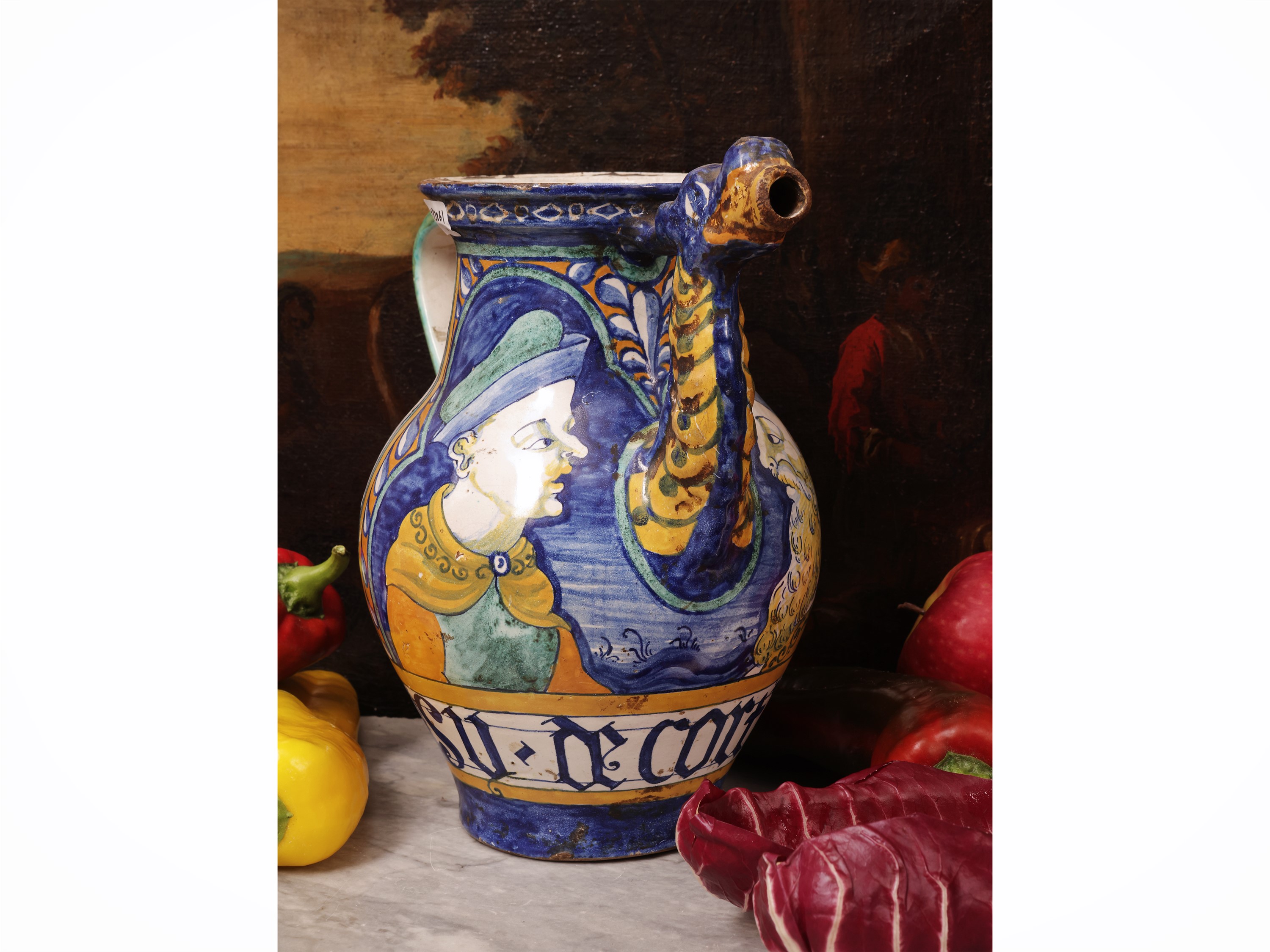 Bottega dei Pompei, Orciuolo da farmacia in maiolica