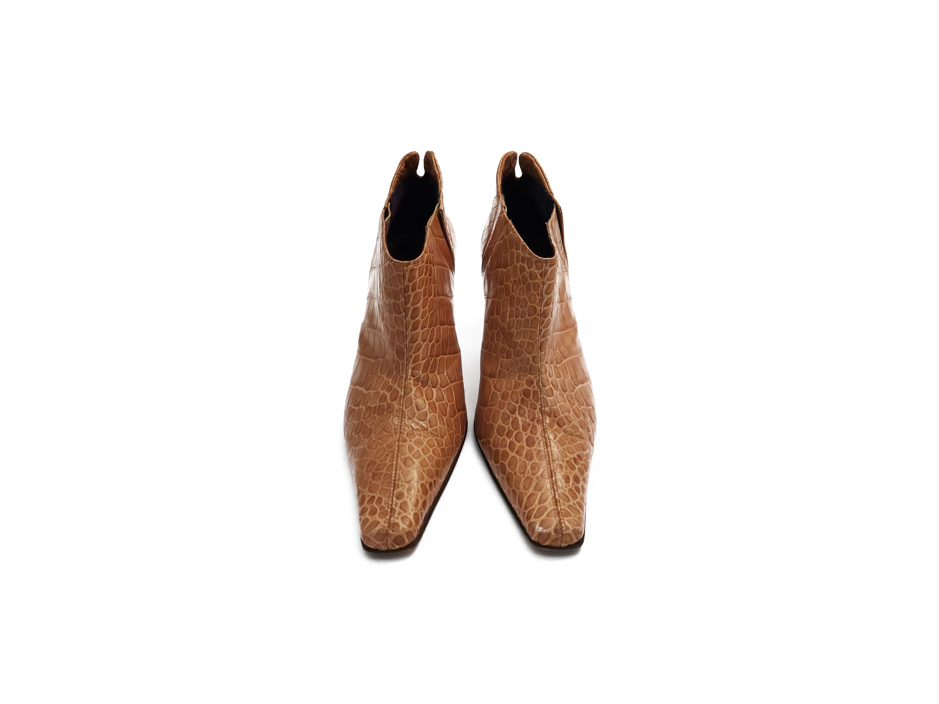 Bruno Magli - Stivaletto in Pelle Stampa Cocco Beige