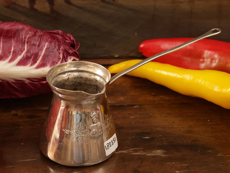 Caffettiera turca in argento