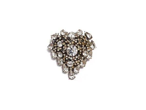Vintage heart-shaped brooch  - Auction Vintagemania - Maison Bibelot - Casa d'Aste Firenze - Milano