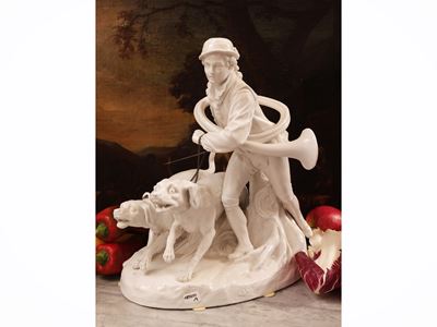 Jean Baptiste Oudry, Valletto con cani e corno da caccia