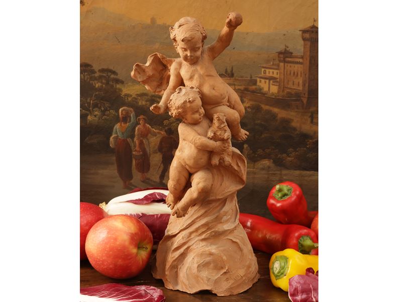 Due putti che giocano