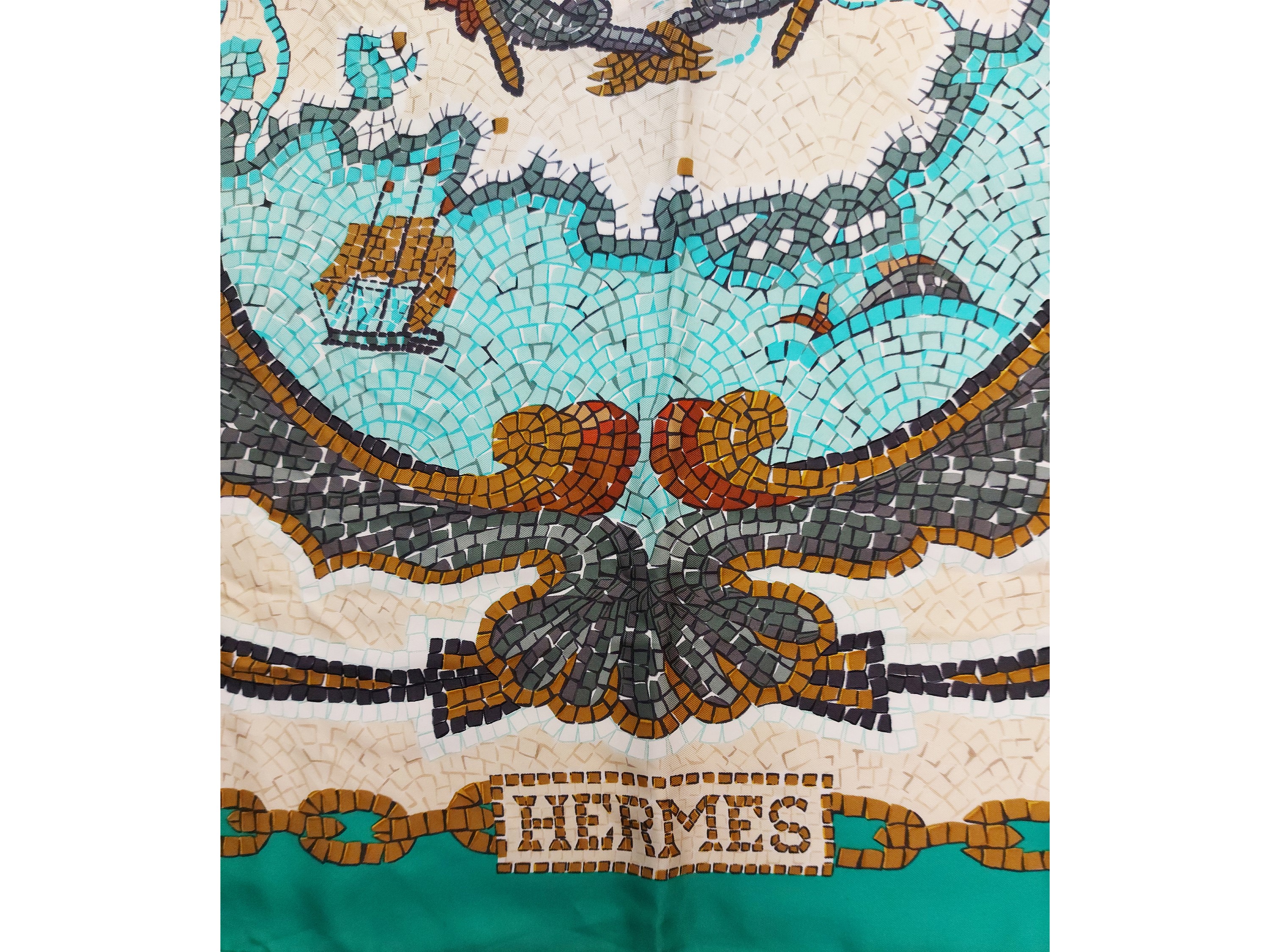 Hermès, Foulard in seta 'Provence', cm 88x89