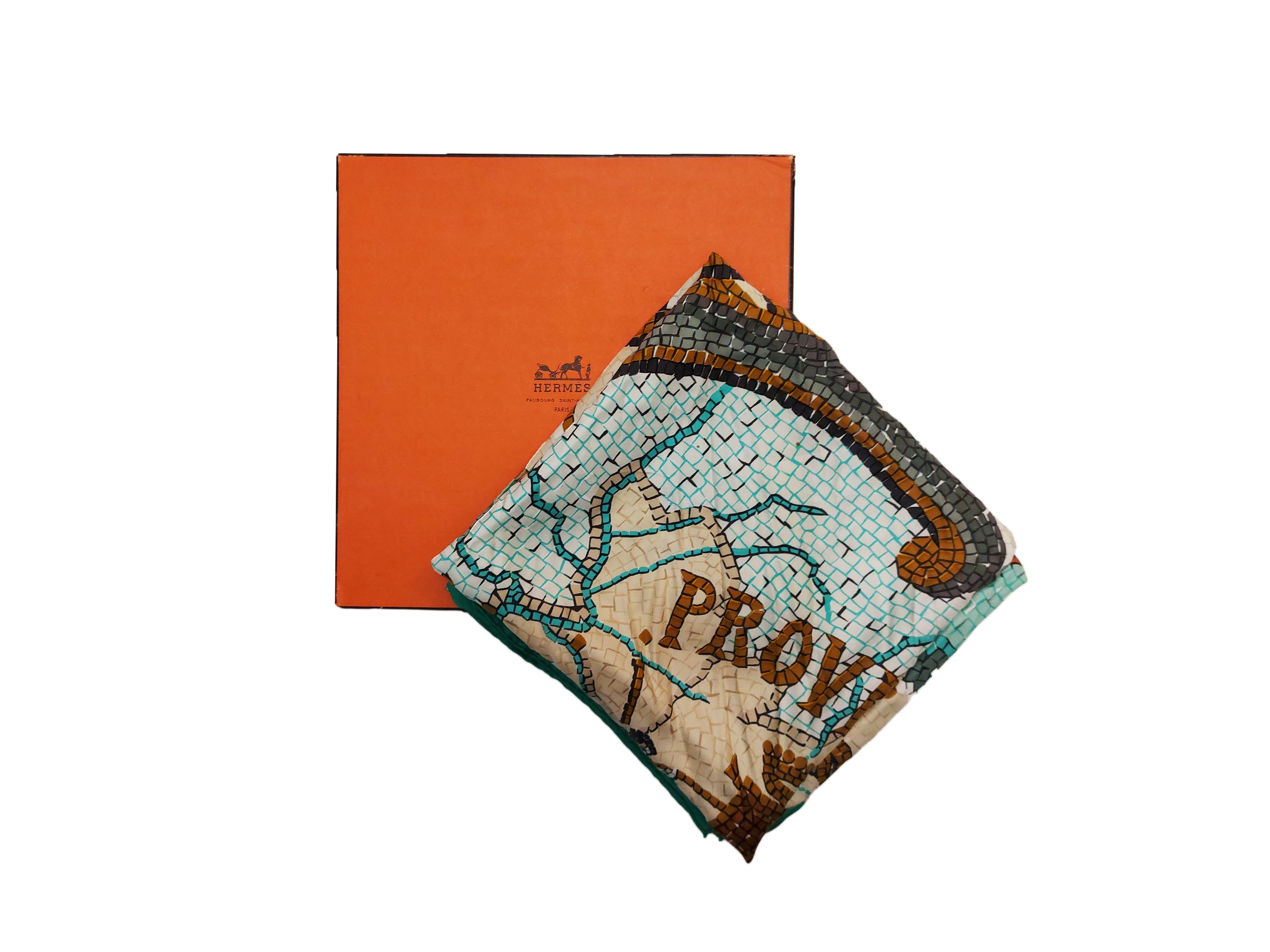 Hermès, Foulard in seta 'Provence', cm 88x89