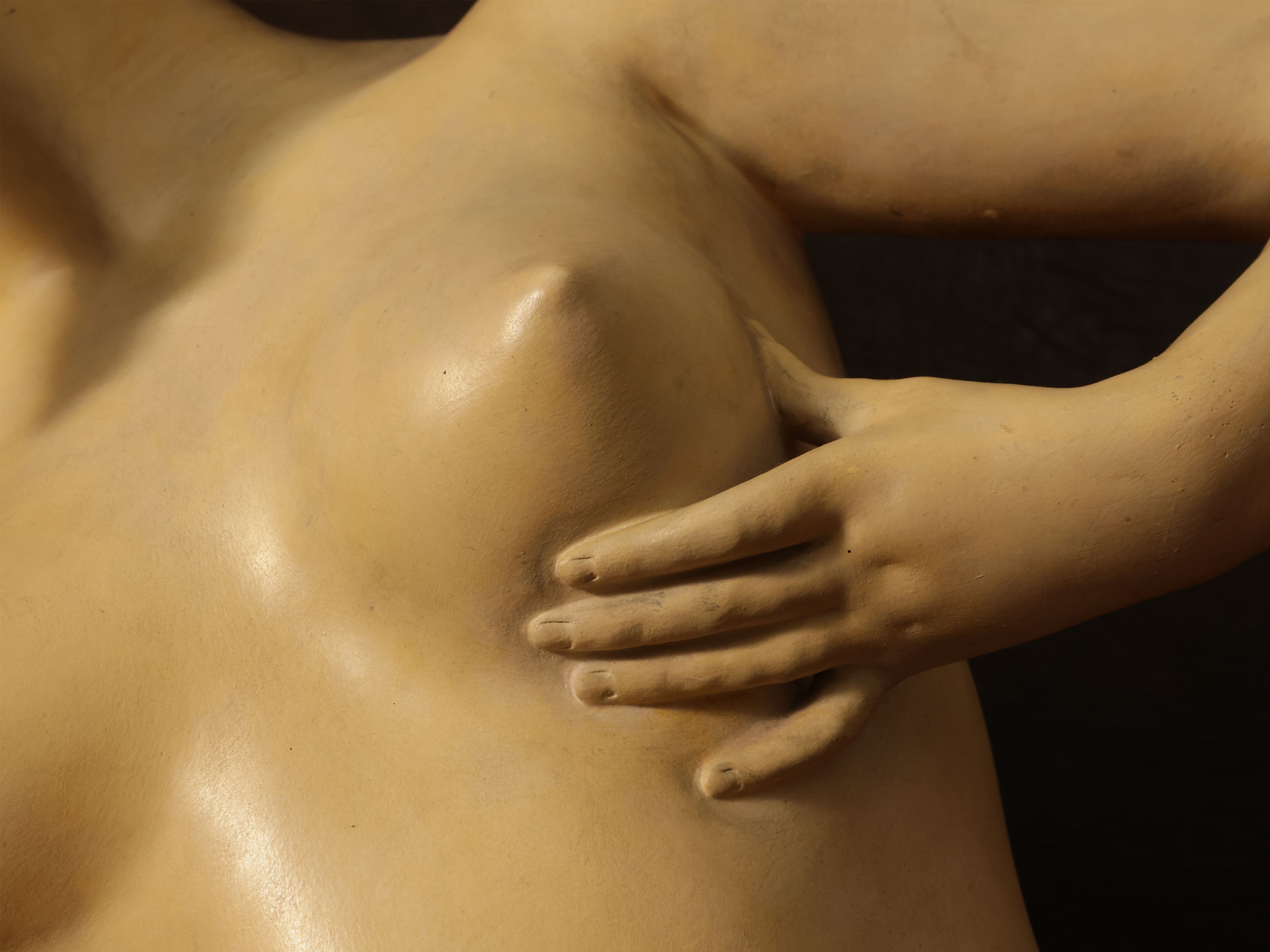 Scuola Francese della Fine del XIX Secolo - Venere, scultura in ceramica patinata