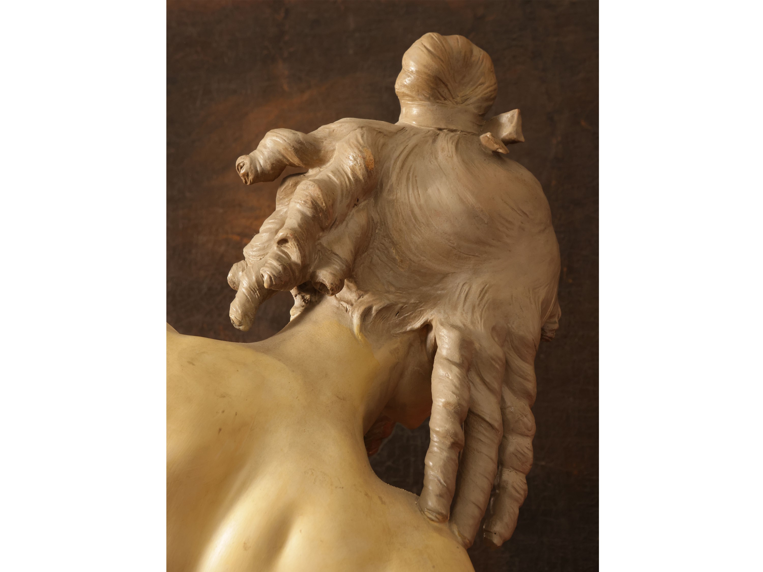 Scuola Francese della Fine del XIX Secolo - Venere, scultura in ceramica patinata