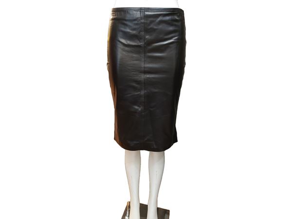 Gucci - Black leather skirt by Tom Ford