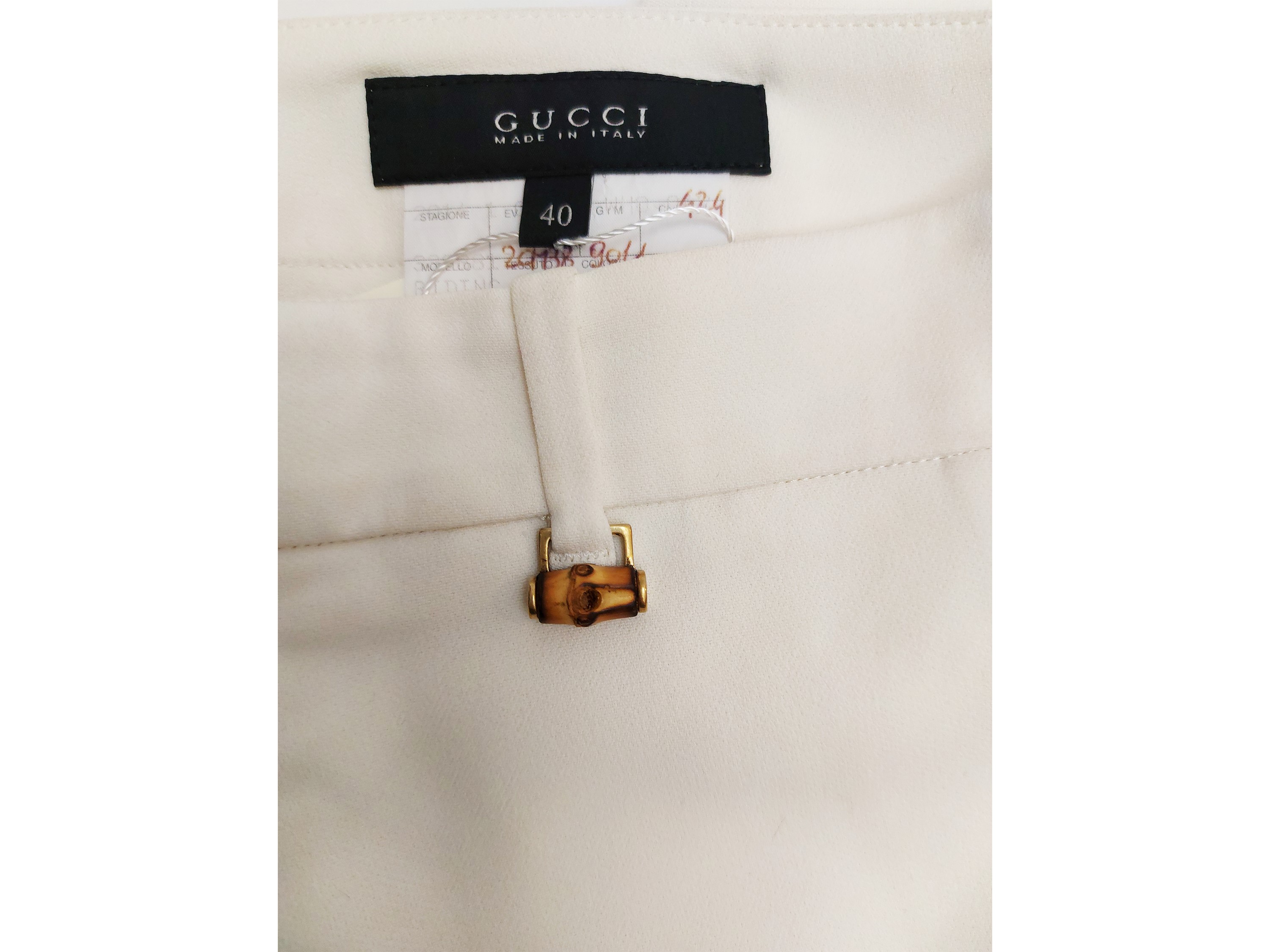 Gucci - Pantaloni Cropped Slim Bianchi