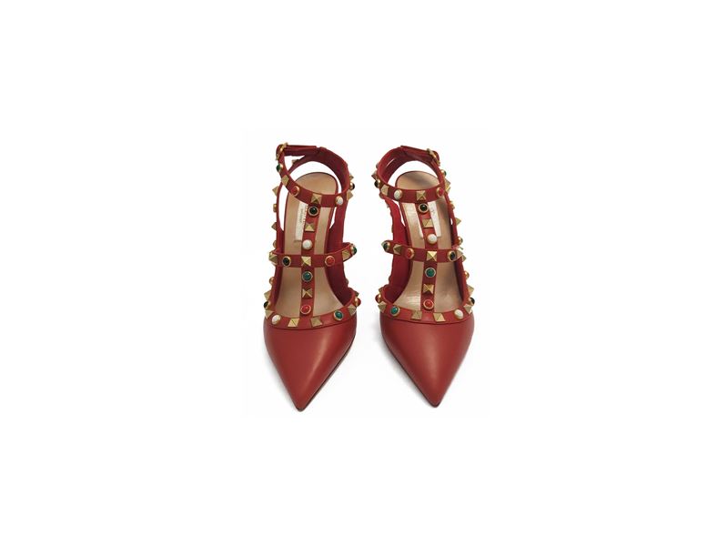 Valentino Garavani - Décolleté slingback in pelle rossa