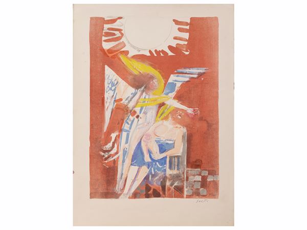 Bruno Saetti : Composition with figures  - Auction Collectible Graphics - Maison Bibelot - Casa d'Aste Firenze - Milano