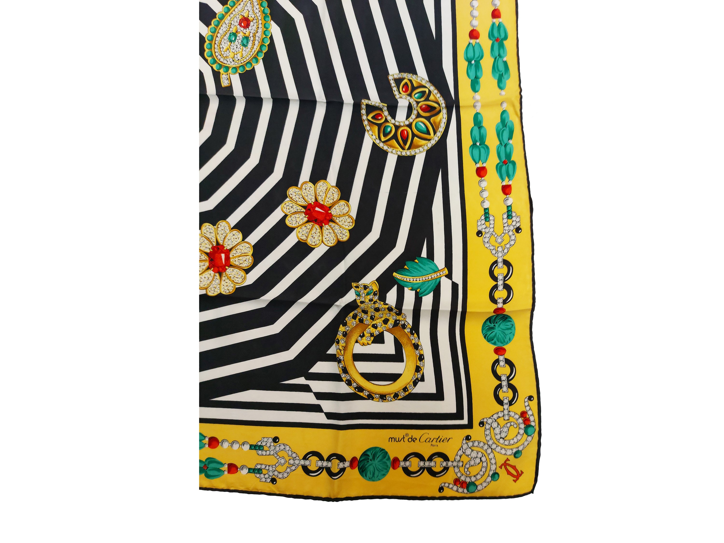 Must de Cartier - Foulard in seta bianca e nera