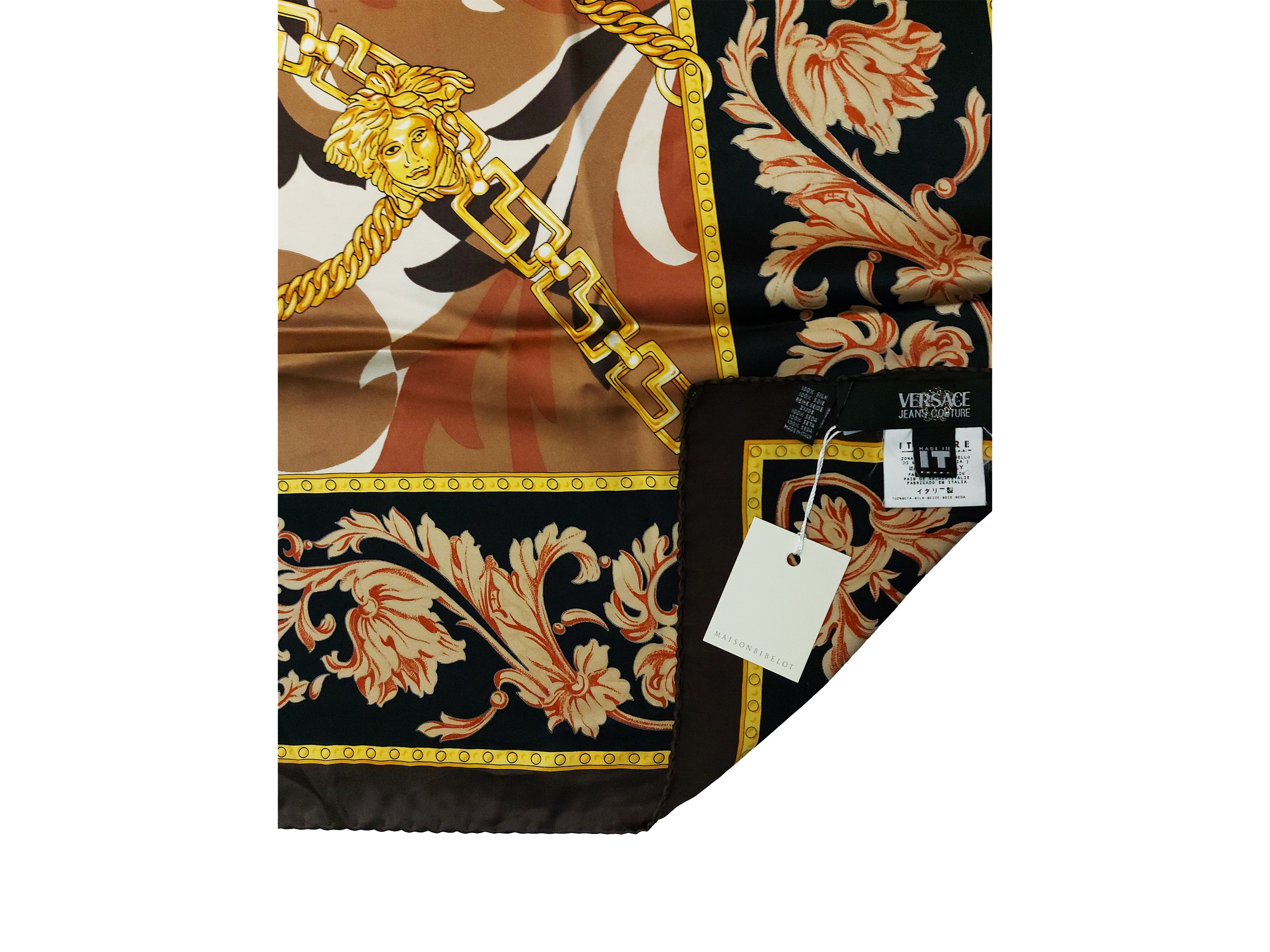 Versace - Foulard in Seta Marrone