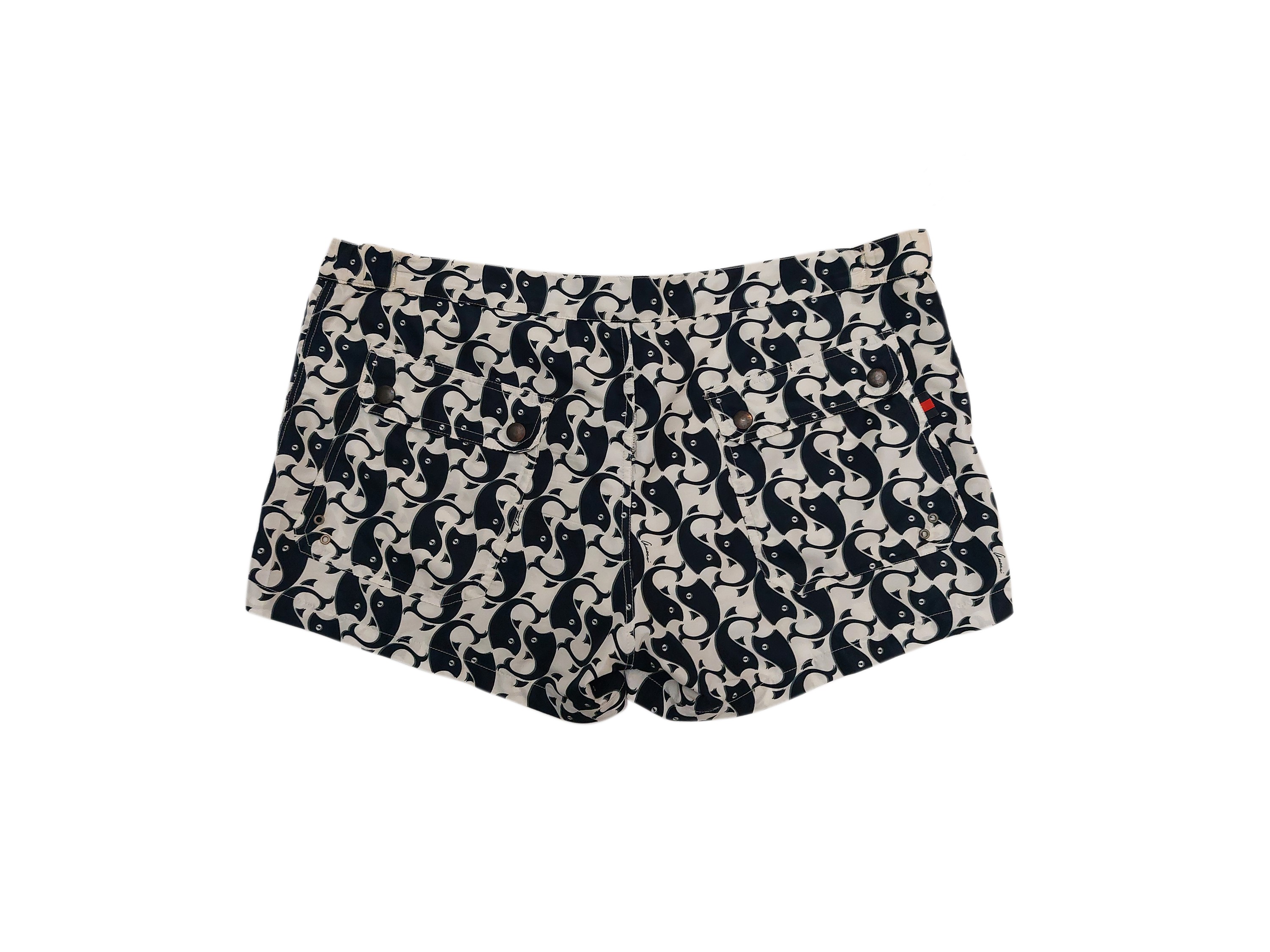 Gucci, Costume da bagno da uomo, modello boxer con motivo di pesci blu