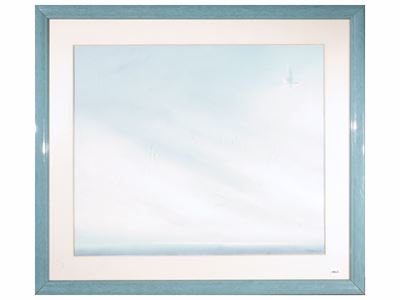 Volo di gabbiano, pastello su carta