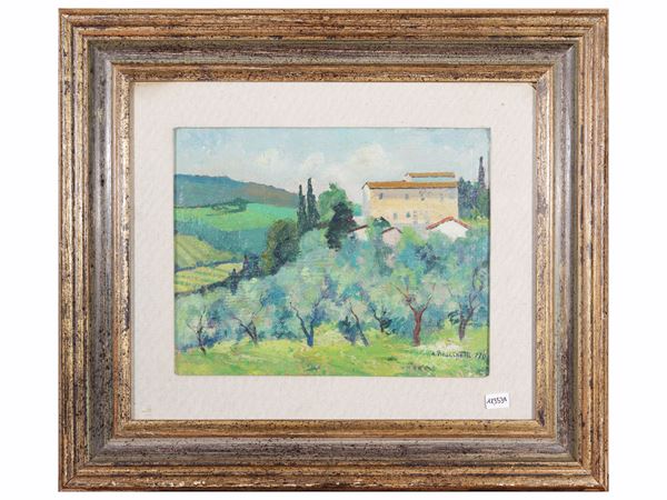 Aldo Augusto Baccinetti - Paesaggio a Montibeni 1970