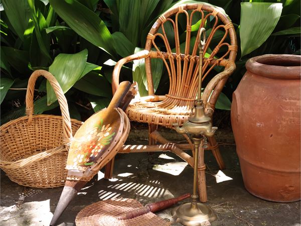 Lot of rustic furnishings