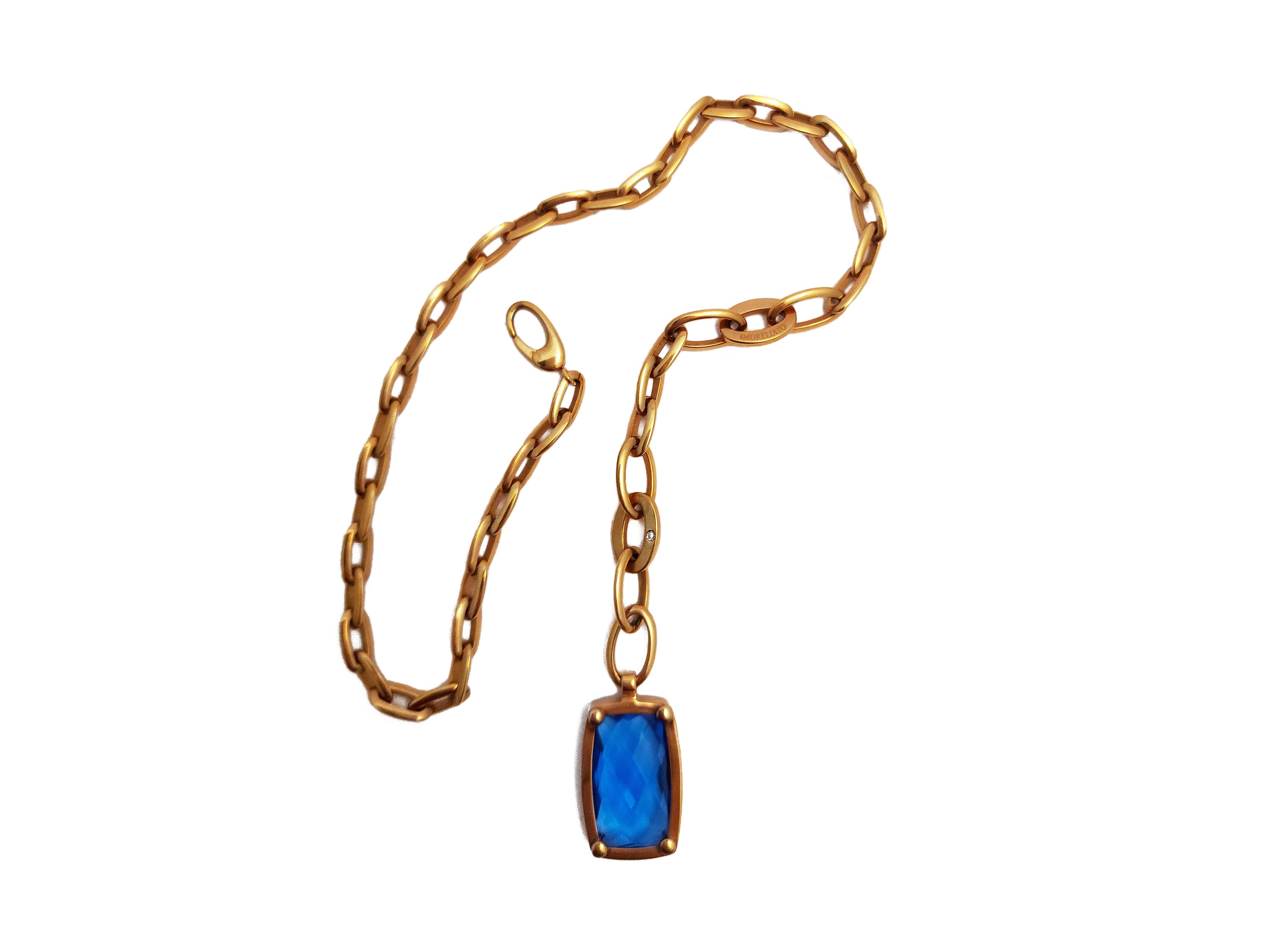 Morellato, Demiparure Collana e Bracciale in Acciaio Placcato Oro Rosa con Pendenti in Cristalli ...