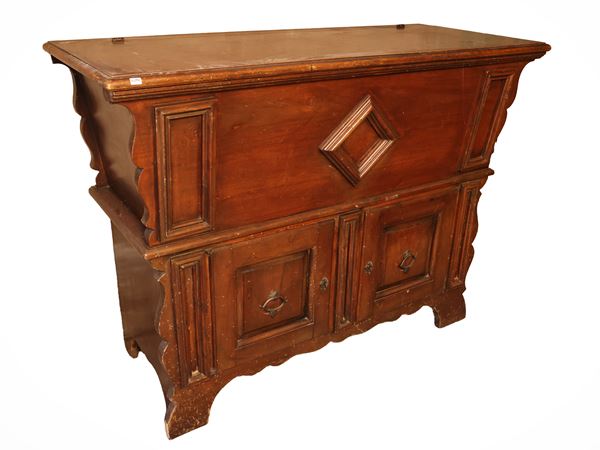 Large rustic walnut sideboard