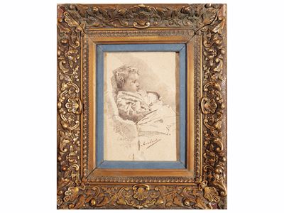 Ritratto di fanciullo (china su carta) 1874