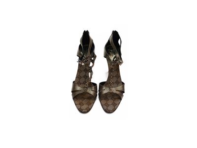 Gucci - Sandali Gioiello in Pelle Metallizzata Oro By Tom Ford
